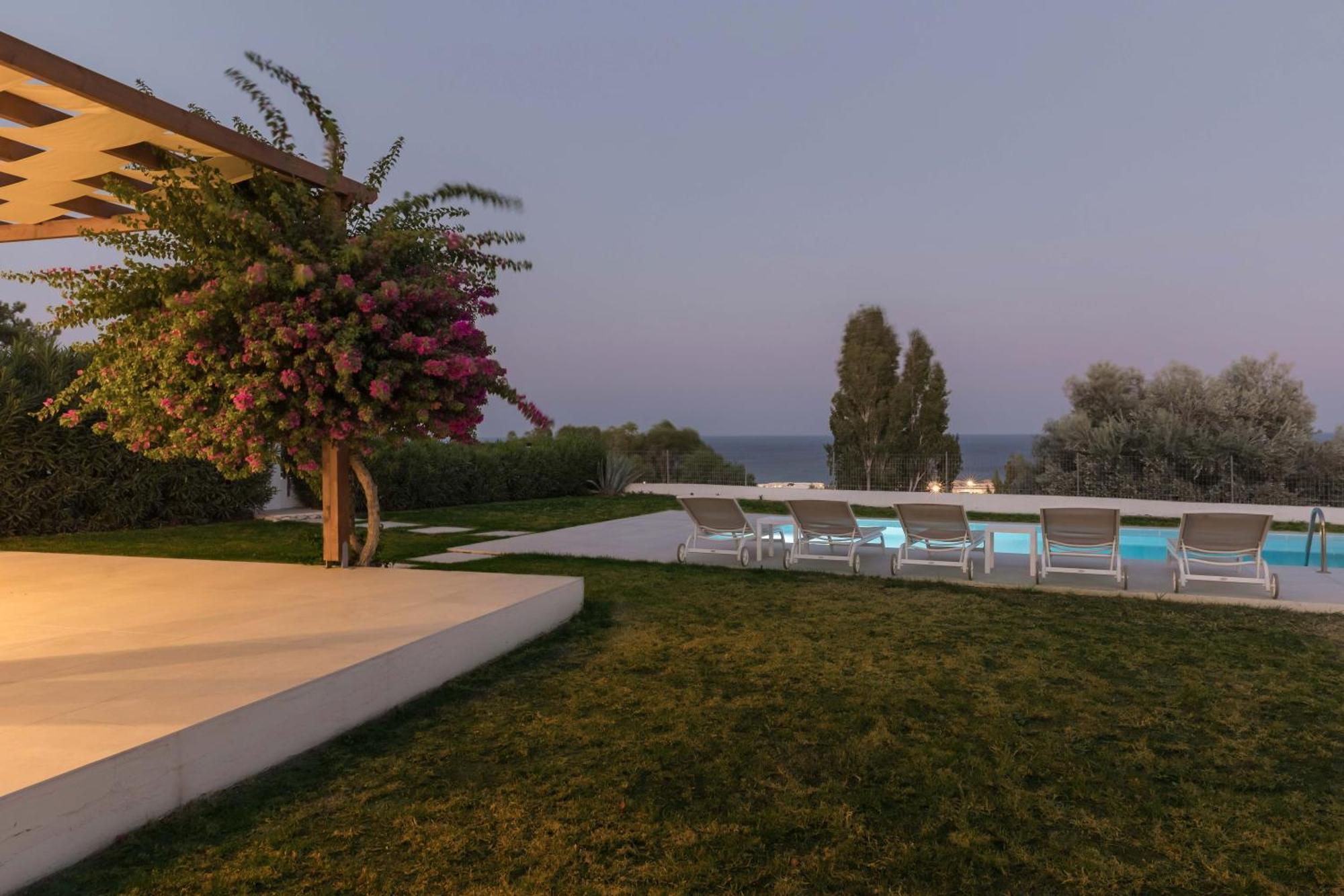 Villa Santa Maria With Private Pool And Sea View Afantou Exterior photo